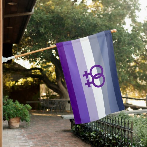 Butch Lesbian Love Pride House Flag