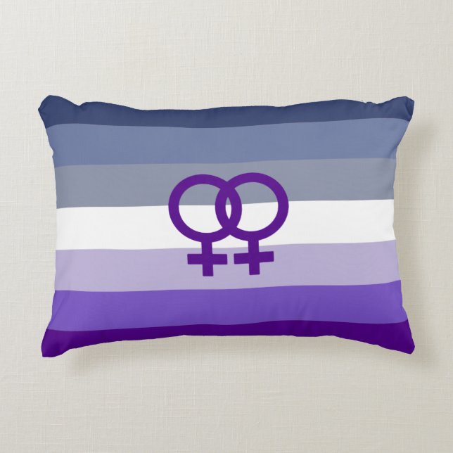 Butch Lesbian Love WLW Pride Accent Pillow (Front)