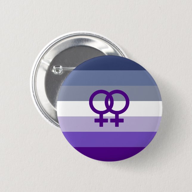 Butch Lesbian Love WLW Pride Button (Front & Back)