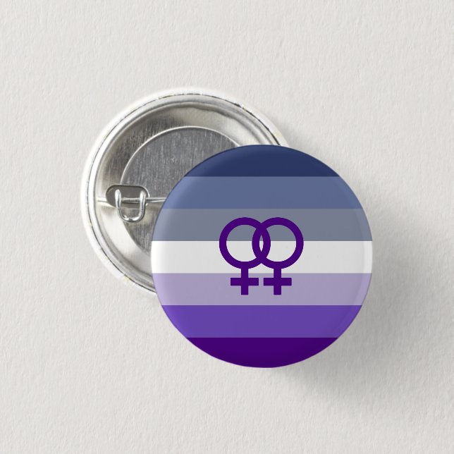 Butch Lesbian Love WLW Pride Button (Front & Back)