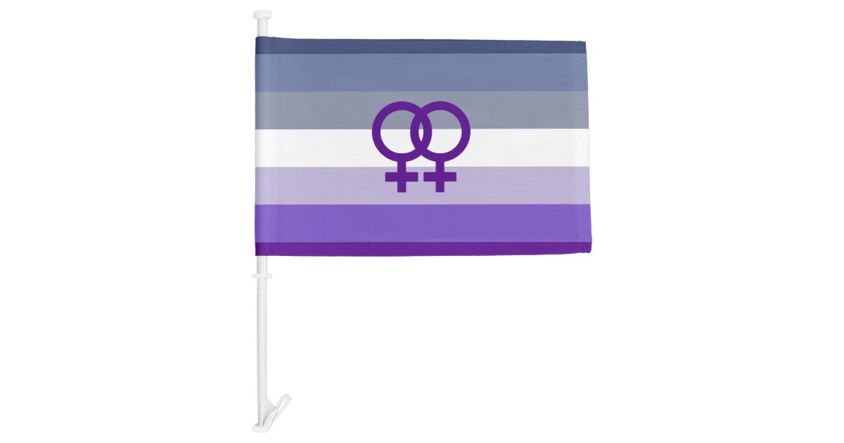 Butch Lesbian Love Wlw Pride Car Flag Zazzle