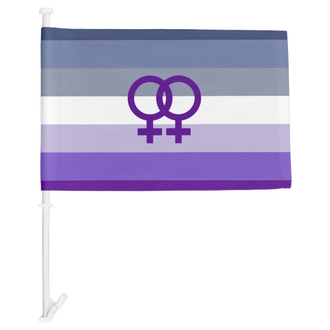 Butch Lesbian Love WLW Pride Car Flag (Front)