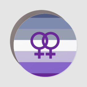 Butch Lesbian Love WLW Pride Car Magnet