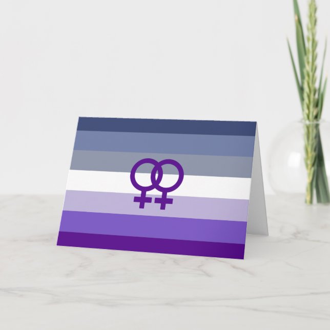 Butch Lesbian Love WLW Pride Card (Front)