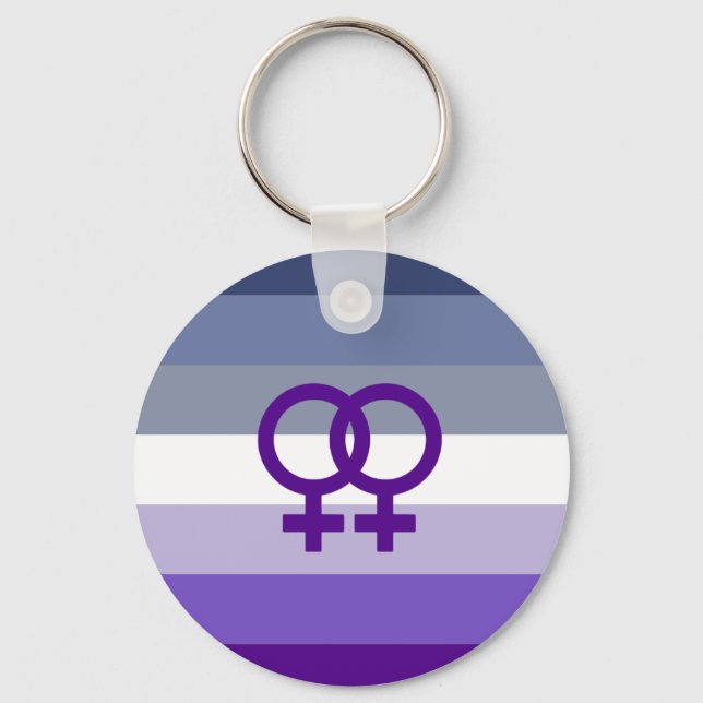 Butch Lesbian Love WLW Pride Keychain (Front)