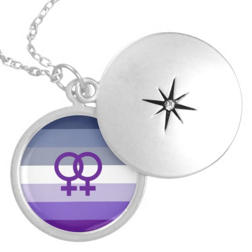 Butch Lesbian Love WLW Pride Locket Necklace