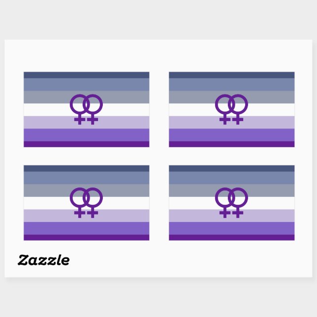 Butch Lesbian Love WLW Pride Rectangular Sticker (Sheet)