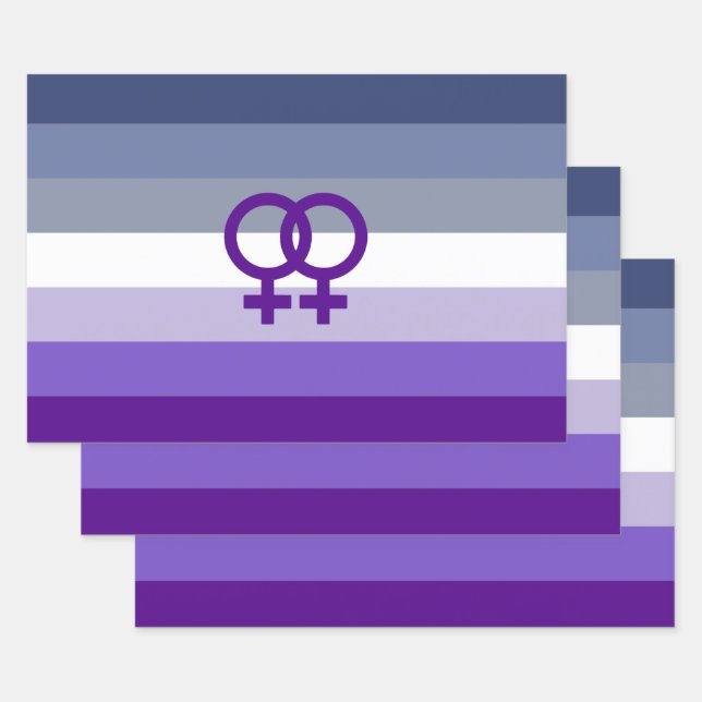 Butch Lesbian Love WLW Pride Wrapping Paper Sheets (Set)