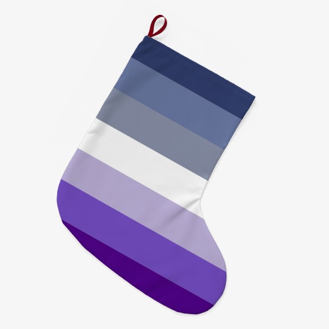 Butch Lesbian Pride Flag Large Christmas Stocking (Front (Hanging))