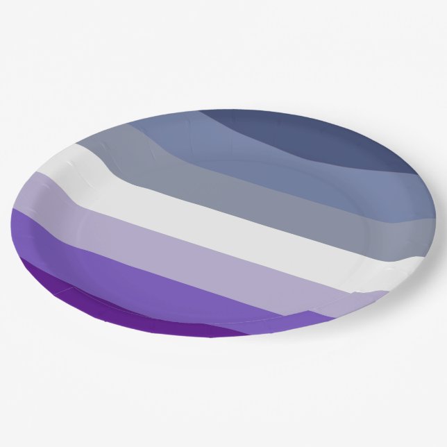 Butch Lesbian Pride Flag Paper Plates (Angled)