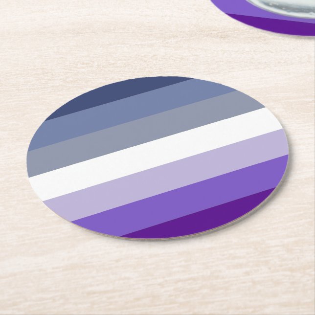 Butch Lesbian Pride Flag Round Paper Coaster (Angled)