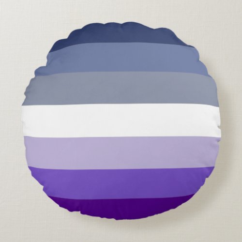 Butch Lesbian Pride Flag Round Pillow
