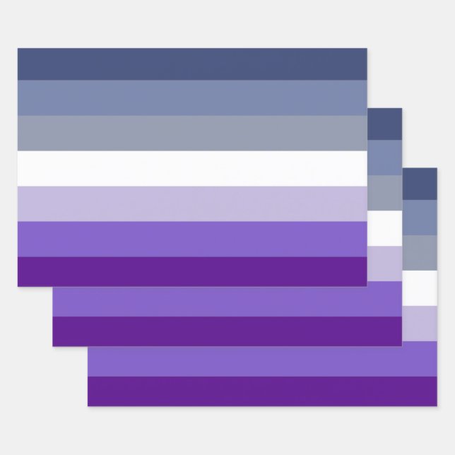 Butch Lesbian Pride Flag Wrapping Paper Sheets (Set)
