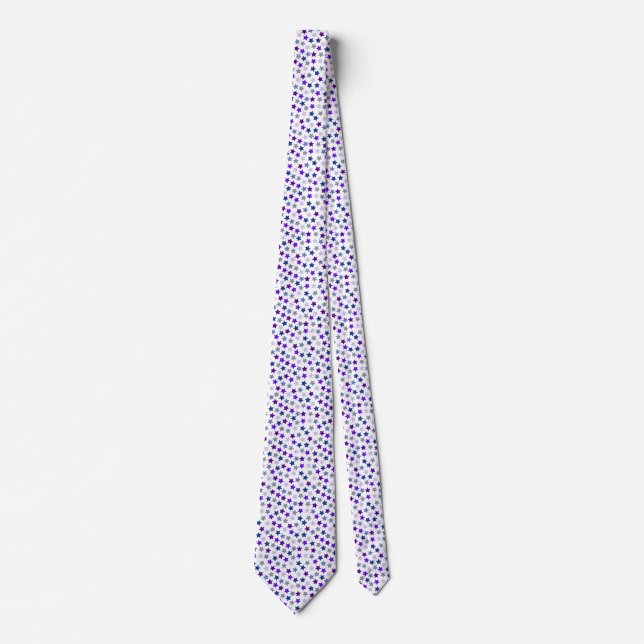Butch Lesbian Pride Stars Blue Purple Neck Tie (Front)