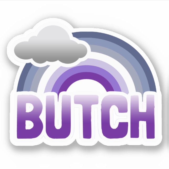 Butch Lesbian Pride Sticker (Front)