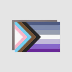 Butch Lesbian Progress Pride House Flag Car Magnet