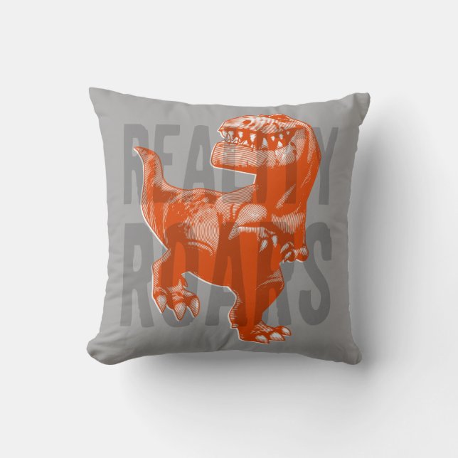 Butch Reality Roars Throw Pillow (Front)