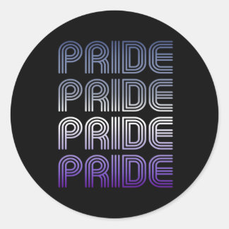 Butch Retro Pride Classic Round Sticker
