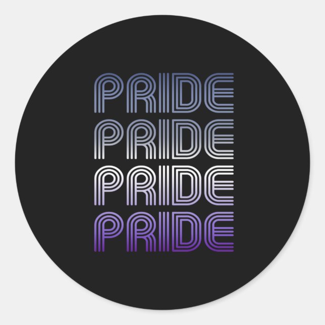 Butch Retro Pride Classic Round Sticker (Front)
