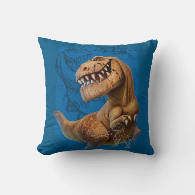 Butch Sketch Composition Throw Pillow (Front)