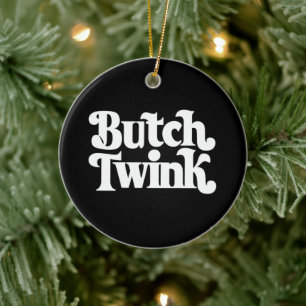 Butch Twink LGBTQ Pride Month Ceramic Ornament