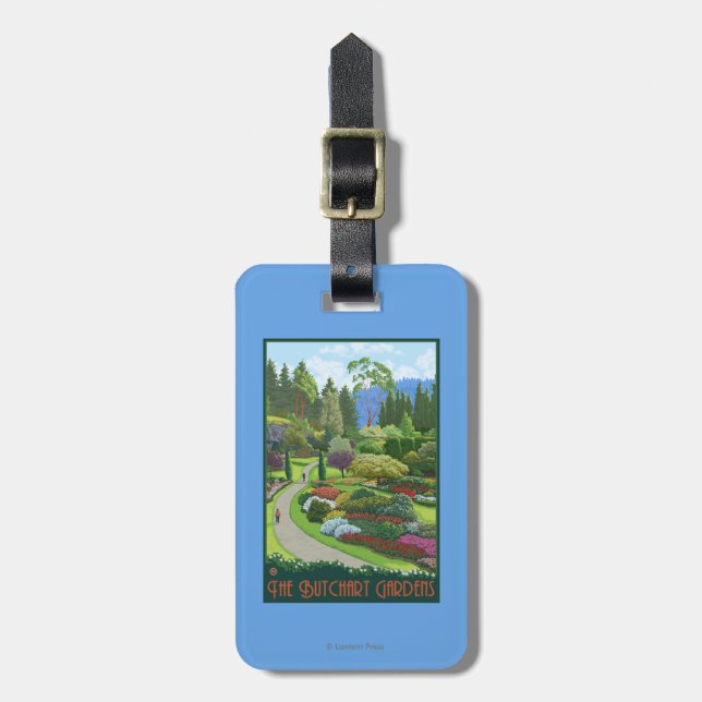 Butchart Gardens - Brentwood Bay Luggage Tag (Front Vertical)