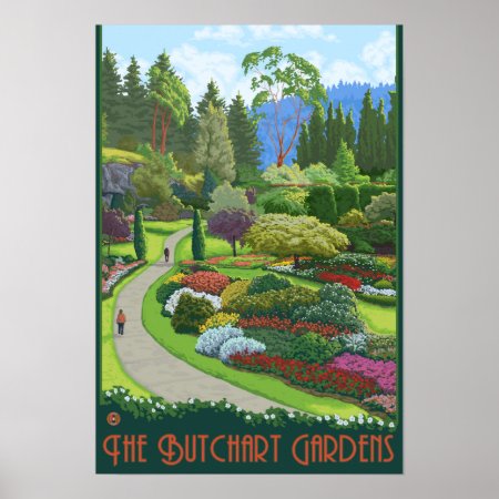 Butchart Gardens - Brentwood Bay Poster