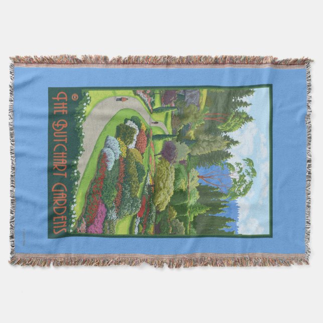 Butchart Gardens - Brentwood Bay Throw Blanket (Front)