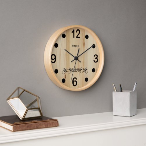 Butcher Block Wood _ Personalized Clock