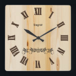 Butcher Block Wood Style Clock | Zazzle<br><div class="desc">Faux Wood - Butcher Block Wall Clock. Makes the perfect gift for your home, friends or family ready for you to personalize. ✔Note: Not all template areas need changed. 📌If you need further customization, please click the "Click to Customize further" or "Customize or Edit Design"button and use our design tool...</div>