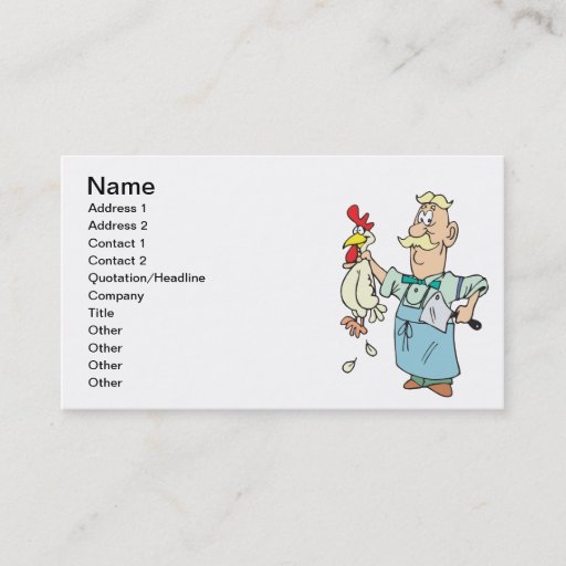 Customizable Butcher Business Card