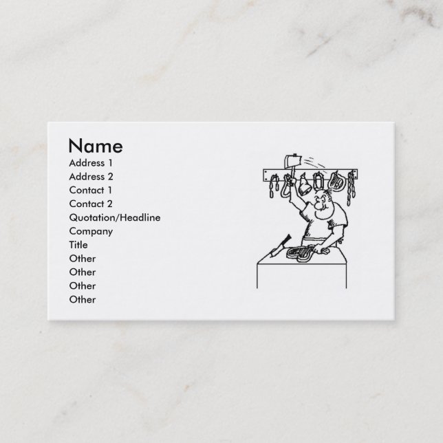 Butcher Business card (Front)
