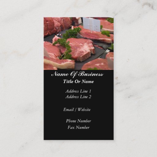 Customizable Butcher Business Card