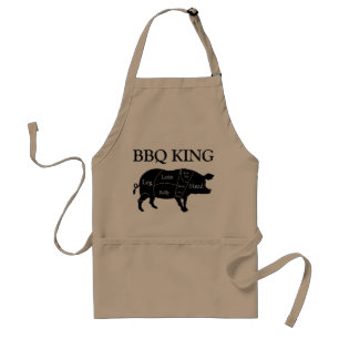 Butcher Chart Cuts of Pork Pig BBQ King Adult Apron