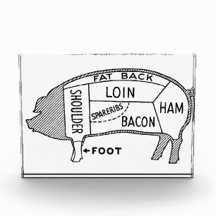 Butcher Chart Pig Acrylic Award