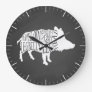 Butcher diagram meat cuts clock boar wild pig