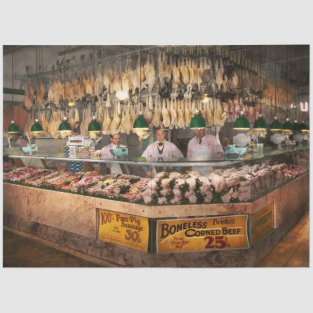 Butcher - Hooked on chicken 1931 Tissue Paper (Front)