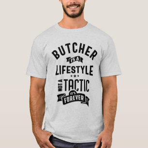 Butcher Job Title Tee Gift For Mens Womens