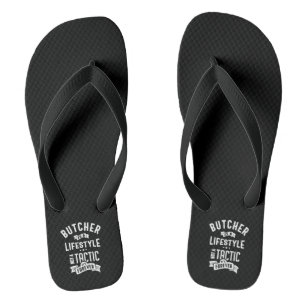 Butcher Job Title Tee Gift For Mens Womens Flip Flops