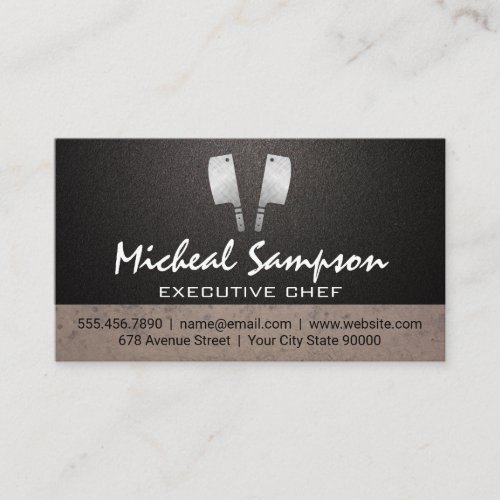 Butcher Knives  Chef Business Card