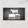 Butcher Meat Cut Chart | Scratched Metal Business Card