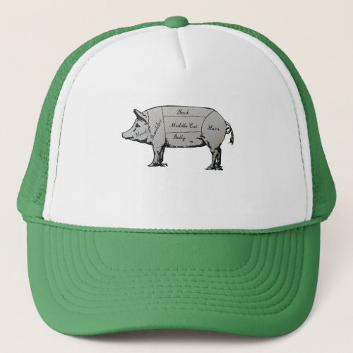 Butcher Pig Diagram Trucker Hat