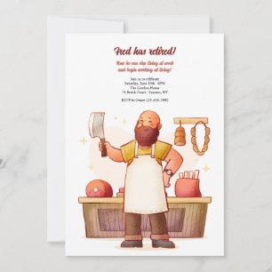 Butcher Retirement Party Invitation