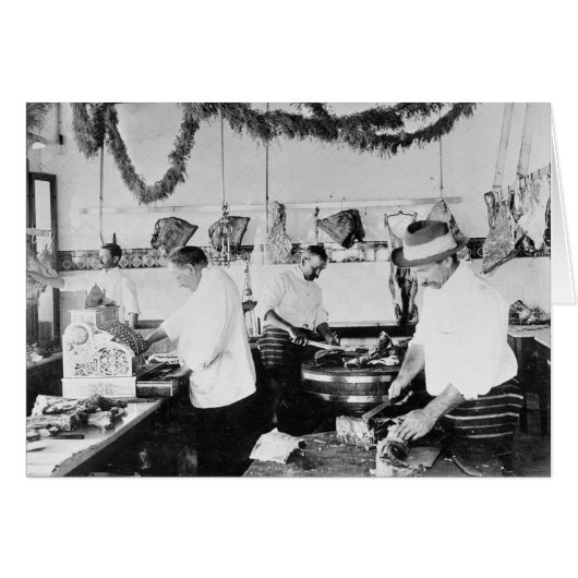 Butcher Shop, 1895 Cards (Front Horizontal)