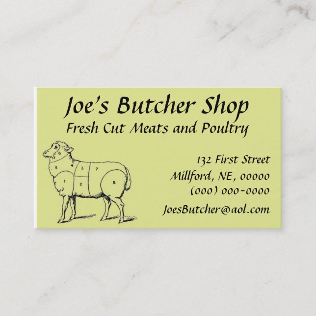 Butcher Shop.. Business Card (Front)
