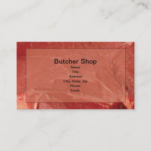 Butcher Shop Business Cards