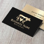 Butcher Shop Meats & Poultry Market Modern Gold Business Card