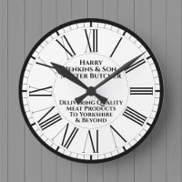 Butcher Shop Promotional Round Clock