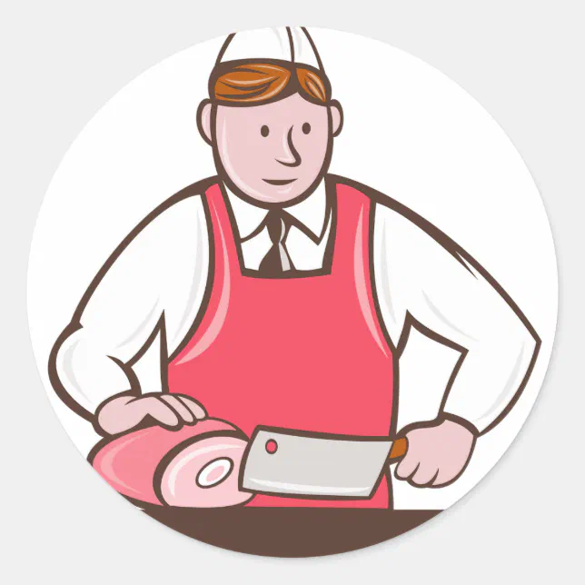Butcher Counter Sticker Butcher Stickers | Zazzle