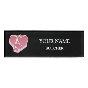 Butcher T-bone Name Tag